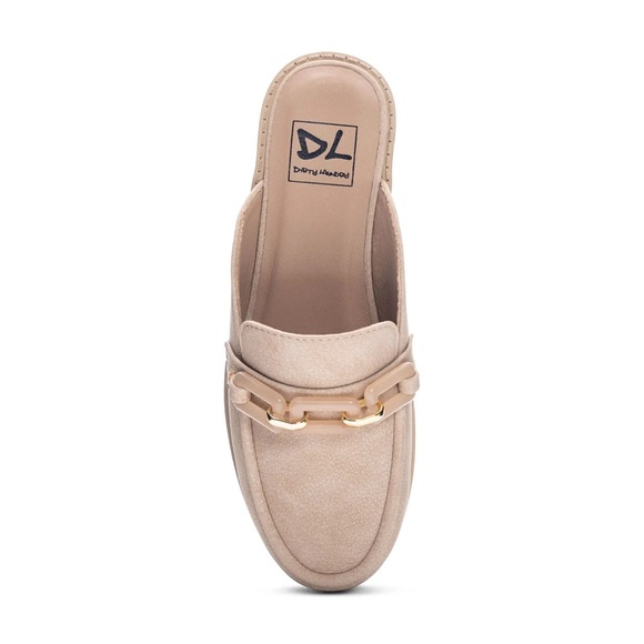 NWOB DL by Chinese Laundry Platform Backless Loafer Mule in Tan - Picture 11 of 12